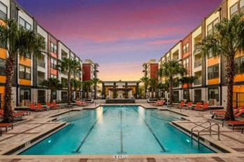 Resort-style swimming pool